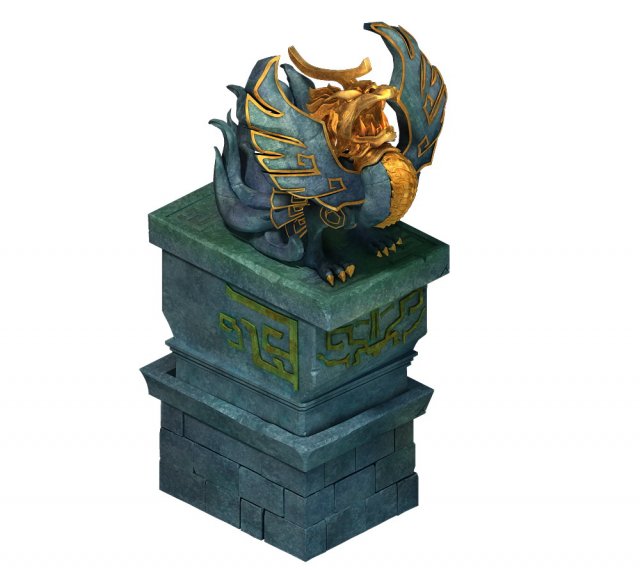 Gate guardian beast – statue 3D Model