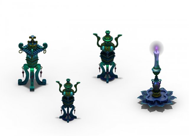 Pagoda – Censer – Candlestick 3D Model