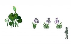 Cartoon forest – tree sea plant 04 3D Model