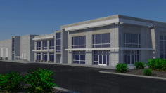 Industrial Office Complex Building – City Office Warehouse 3D Model
