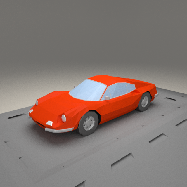 Ferrari dino 206 GT from 1968 3D Model