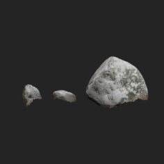 3d scanned stones 3 stones 3D Model