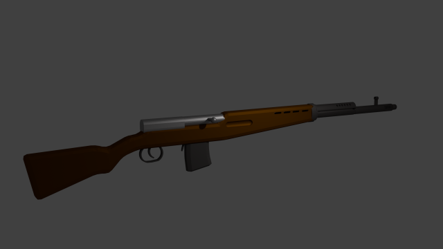 Rifle SVT-40 Tokarev sniper rifle 3D Model