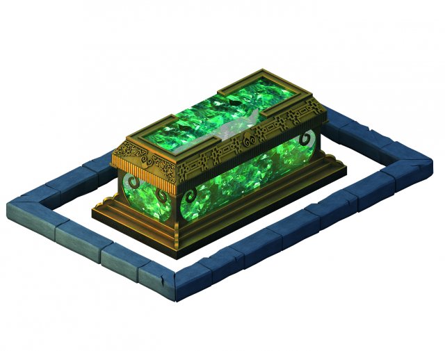 Ghost Mountain – Bronze Crystal Coffin 3D Model