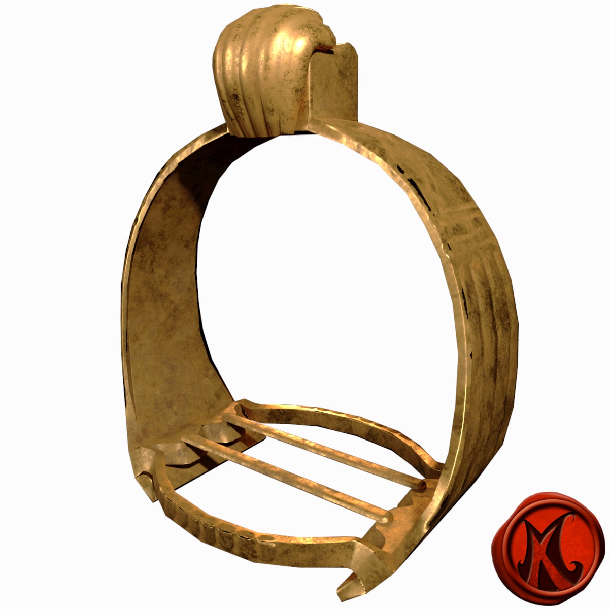 3D Gold Stirrups model 3D Model