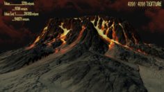Volcano Mountain 3D Model