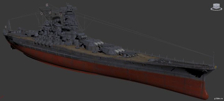 Yamato 1944 3D Model