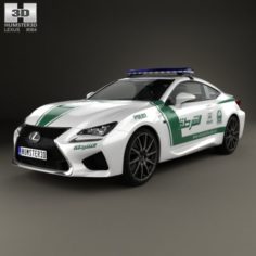 Lexus RC F Police Dubai 2015 3D Model