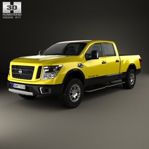 Nissan Titan Crew Cab XD Pro 4X 2016 3D Model