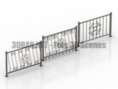Forged fence set 3D Collection