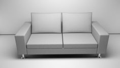 Standard Grey Sofa 3D Model