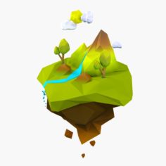 Cartoon forest island 3D model 3D Model