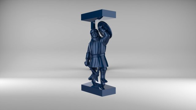 The chess pawn 3 of Tatar-Mongols set 09001 3D Model