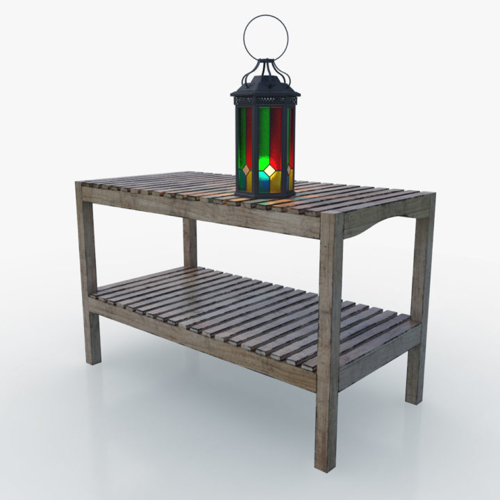 3D model Light and Bench 3D Model