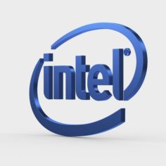 Intel logo 3D Model