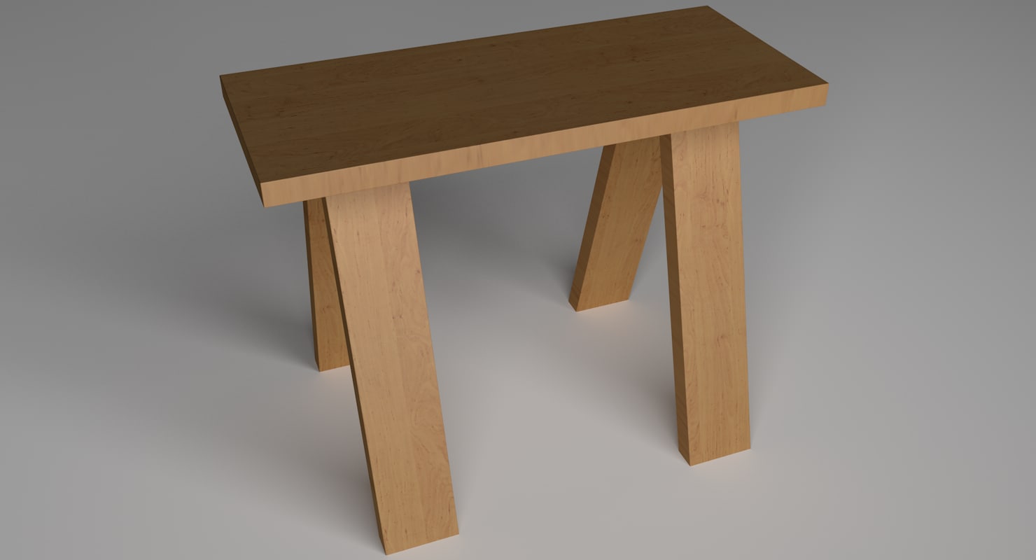 Stool Wood C3 3D Model