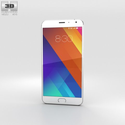 Meizu MX5 Silver 3D Model