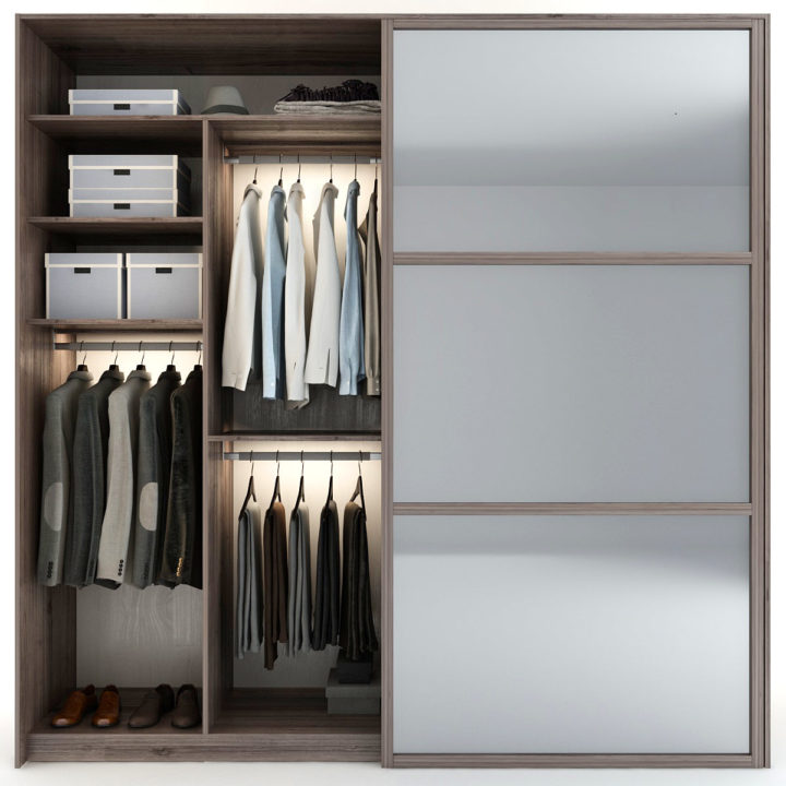 Wardrobe With Clothes 3D Model