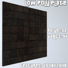 Low Poly Plate model 3D Model
