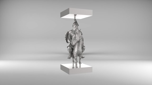 The chess knight 2 of Tatar-Mongols set 09001 3D Model