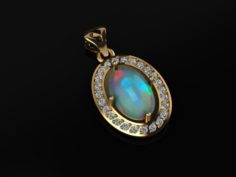 Opal necklace 3D Model