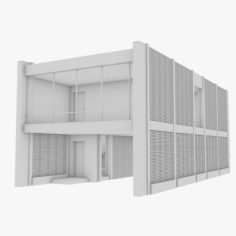 Modern House 9 ( Interior + Exterior ) Bare Bones Version 3D Model