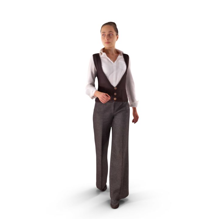 Business Woman walking 3D model Free 3D Model