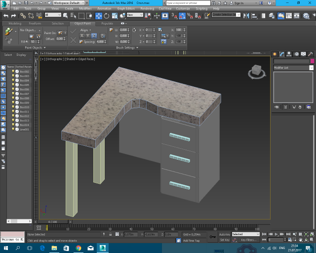 Table and shelf 3D Model
