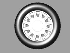 Police Car Wheel 2 3D model 3D Model