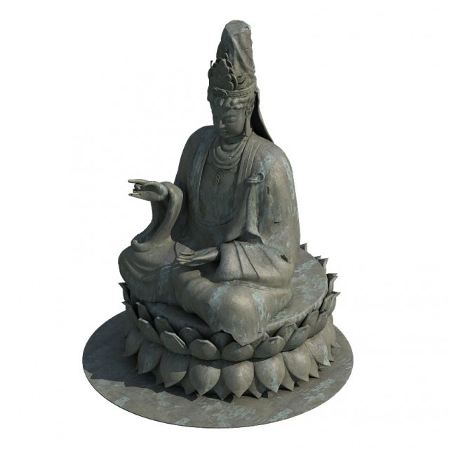 Large Stone Carving – Buddha 03 3D Model