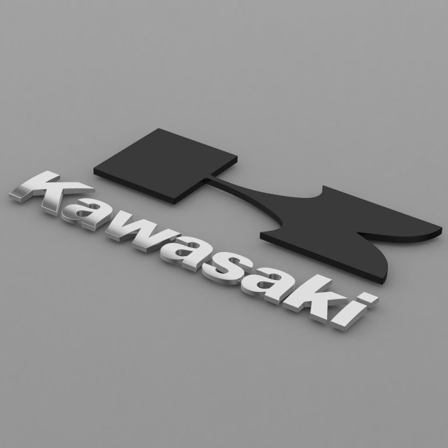 Kawasaki logo 3D Model