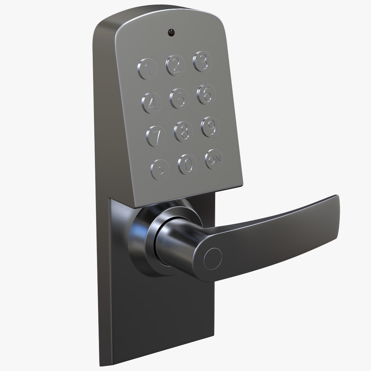 Door Wrist With Digital Code Locker 3D Model