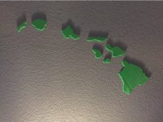 Hawaiian Islands Wall Art 3D Print Model