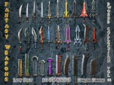 Medieval Fantasy Weapon Sword Collection VOL1 3D Model
