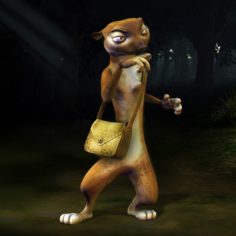 Weasel fantasy character 3D Model