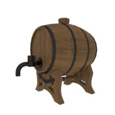 A small cask for wine 3D Model