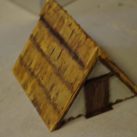 Saxon Burh A frame hut 3D Print Model