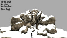 3D snow cave rock 3D Model