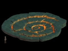 Mountain – spell circle magma platform 09 3D Model