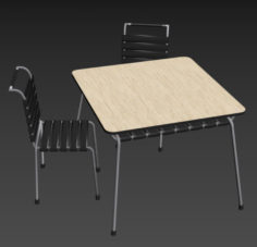 Simple dining table 3D Model