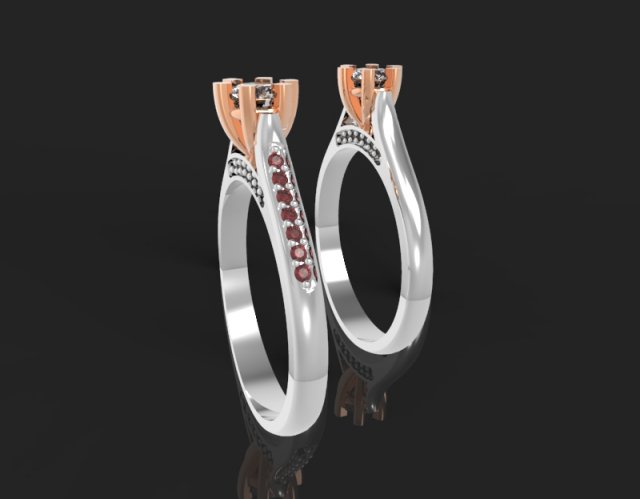 Engagement ring 3D Model