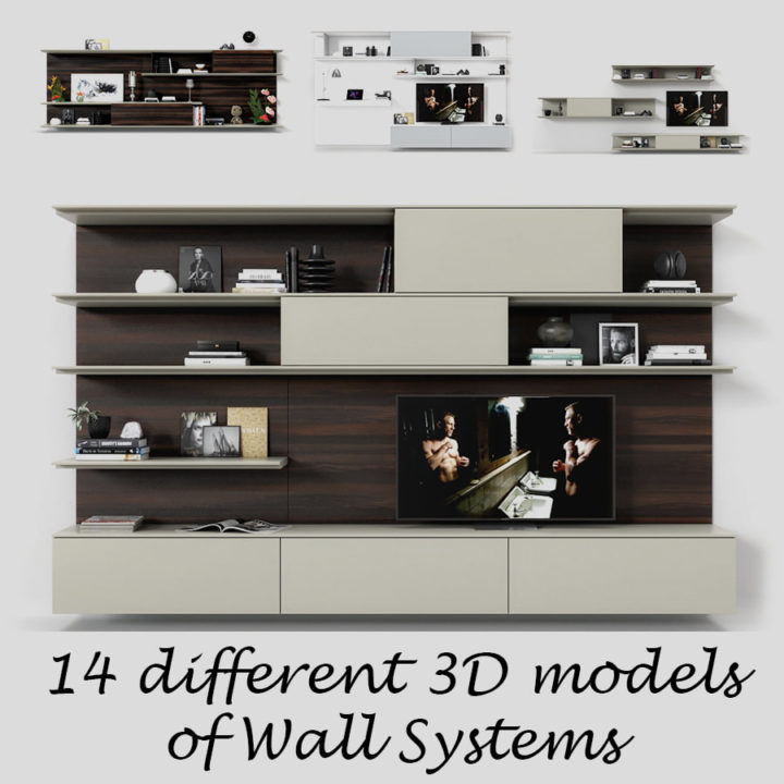 3D model jesse online wall mounted system 3D Model