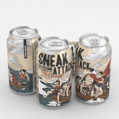 Beer Can 21st Amendment Sneak Attack 12fl oz 3D model 3D Model