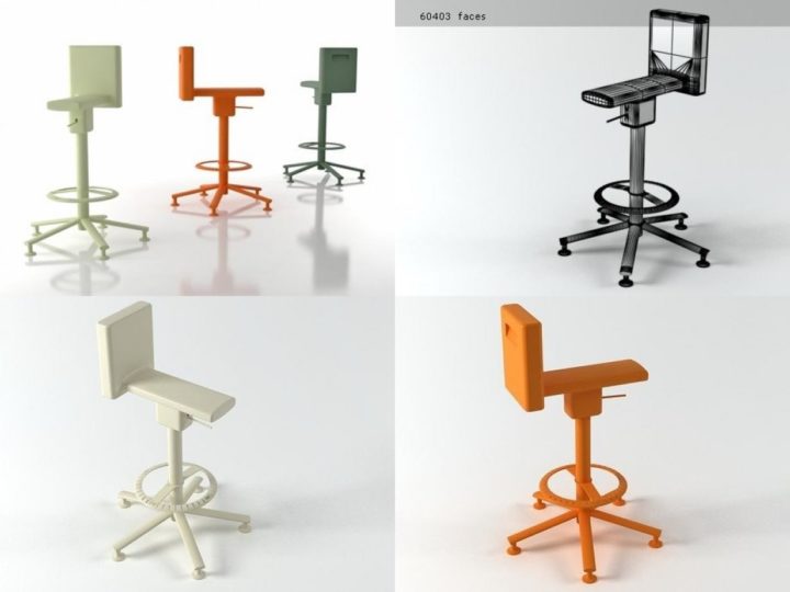 360° stool 3D Model