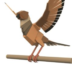 Boxy Bird Maya Rig model Free 3D Model