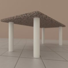 Marble Table 3D Model