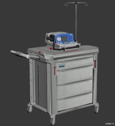 Hospital Defibrillator 3D Model