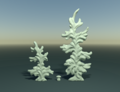Two Fir Trees 3D Model