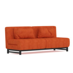 Orange Fabric Sofa 3D Model