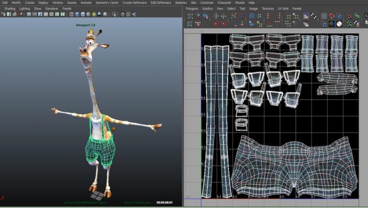 Cartoonish Giraffe Character 3D Model